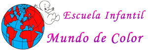 logo escuela infantil mundo de color letras 2